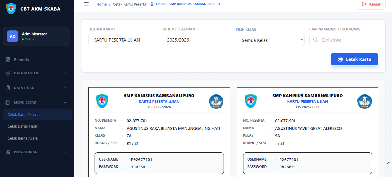 Screenshot Aplikasi GOCBT